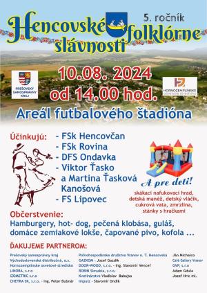 Hencovské folklórne slávnosti 10.08.2024 2